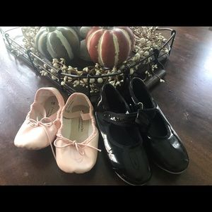 Tap and ballet shoes size 10 girls